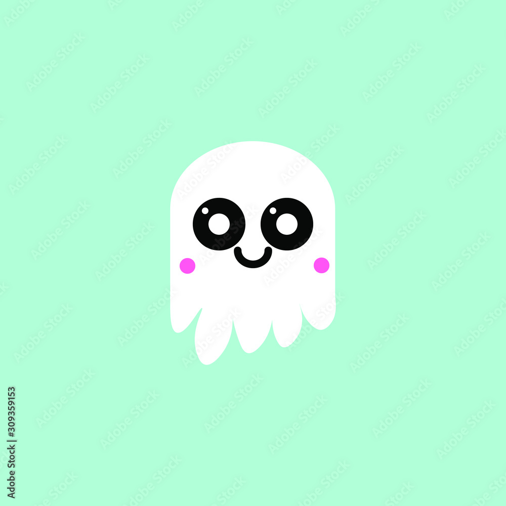 Ghost emojis with cute faces