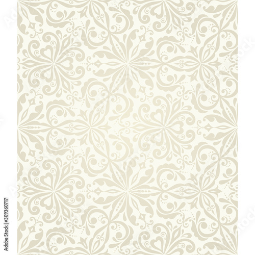 Seamless background Eastern style. Mandala ornament. Arabic Pattern. Elements of flowers and leaves. Vector illustration. Use for wallpaper, print packaging paper, textiles.