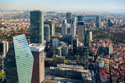 Fototapeta Naklejka Na Ścianę i Meble -  Beautiful view of the modern district of Istanbul