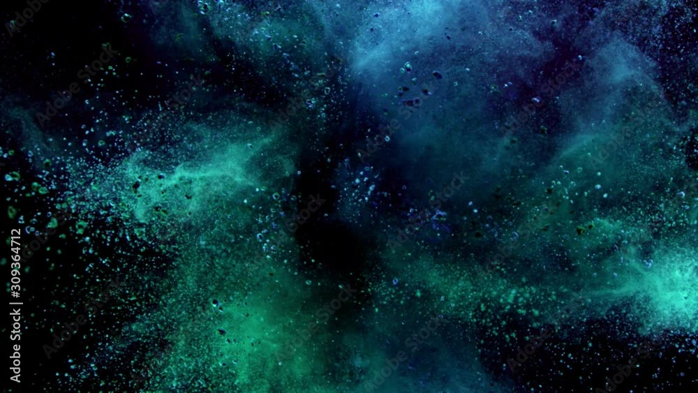 Super Slowmotion Shot of Color Powder Explosion Isolated on Black Background at 1000fps. Super Slowmotion Shot of Color Powder Explosion Isolated on Black Background at 1000fps.