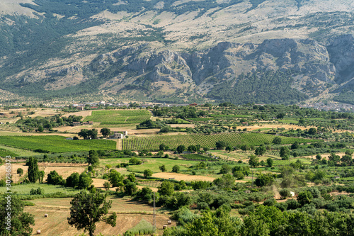 Summer landscape in Calabria, Italy, near Castrovillari photo