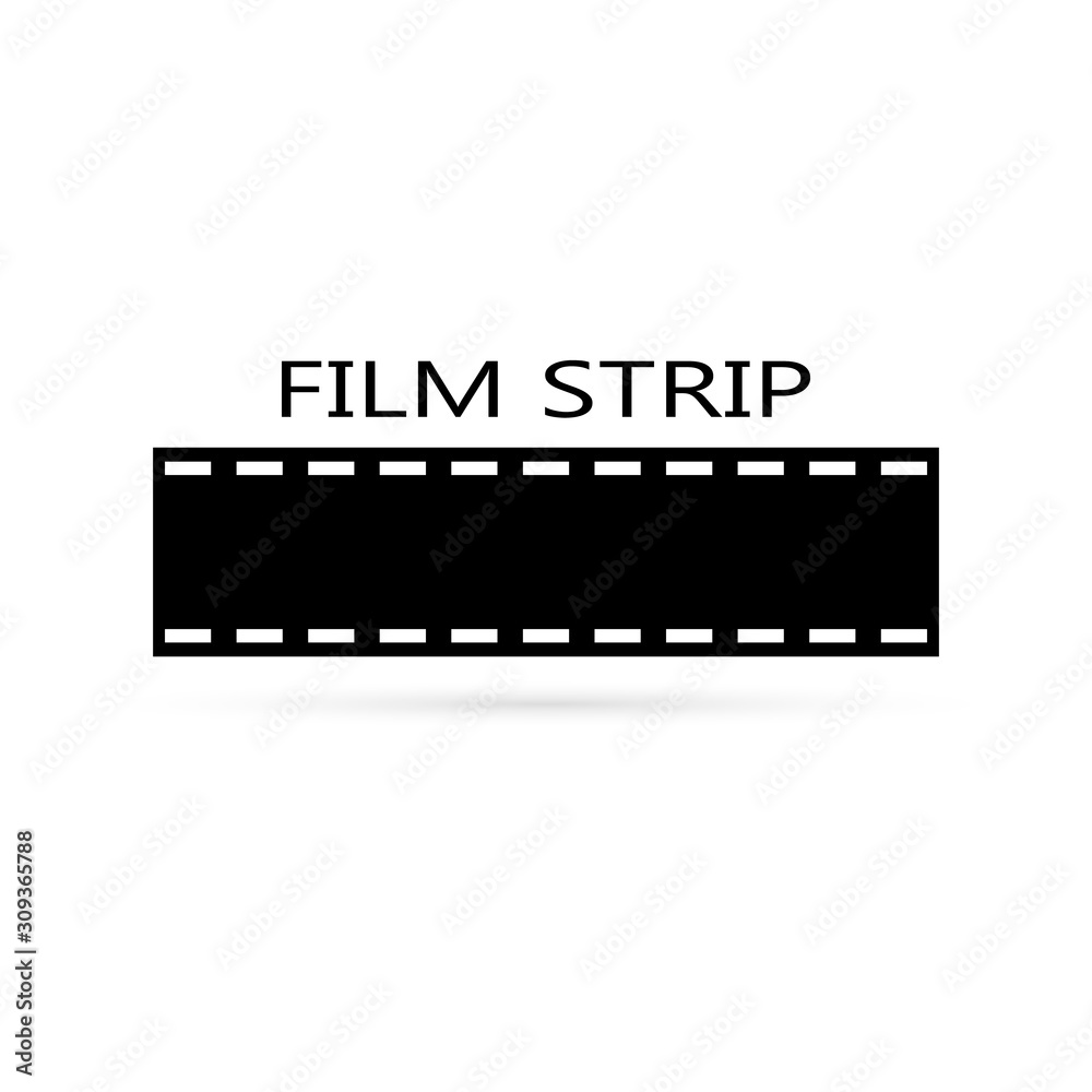 film strip icon isolated on white, vector illustration film strip icon isolated on white, vector illustration