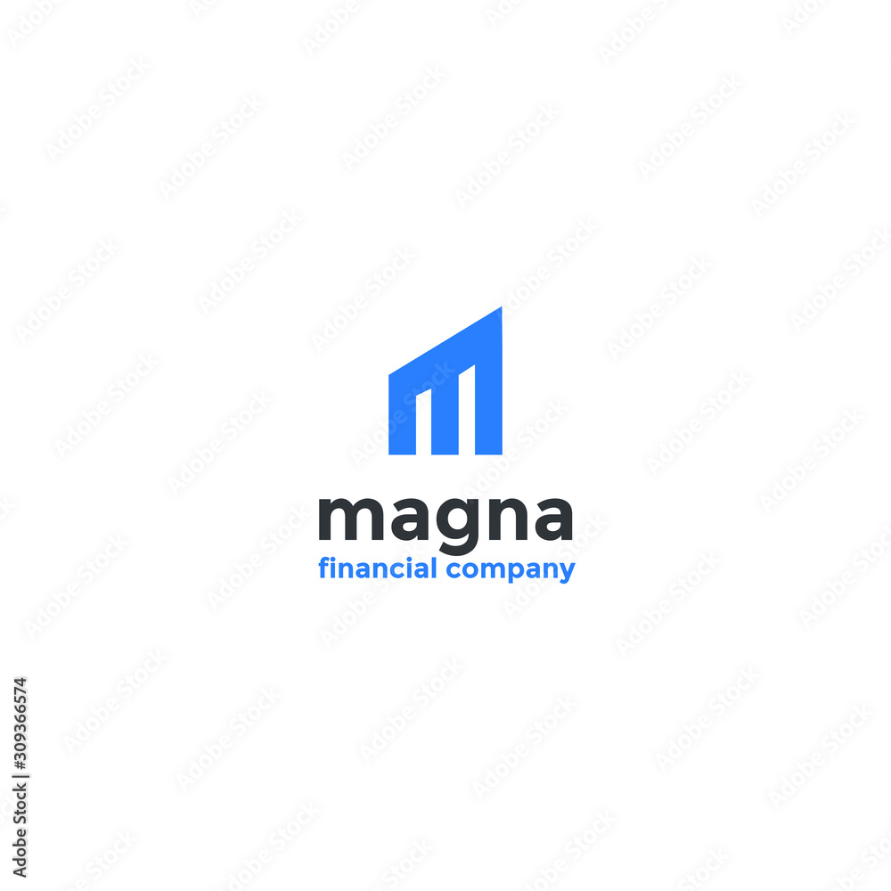 letter m finance logo design vector template letter m finance logo design vector template