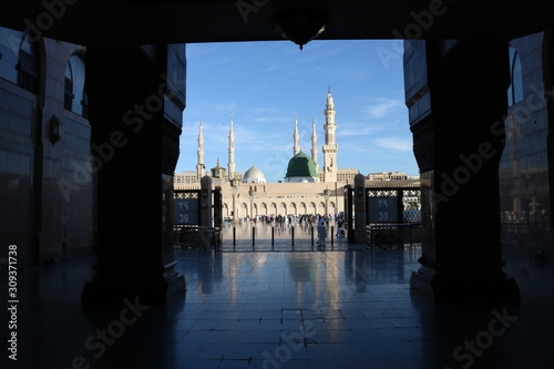Medina/Saudi Arabia - 13 December 2019: Prophet Mohammed Mosque, Al Masjid an Nabawi - Medina - Saudi Arabia