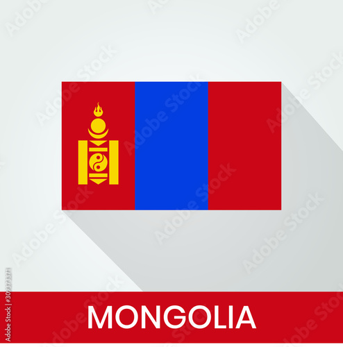 Flag of The Mongolia With Shadow Free Download Flag of The Mongolia With Shadow - GFXLoad