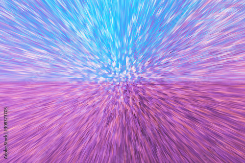 Abstract background purple blue neon color with colorful texture and extrusion effect and motion blur