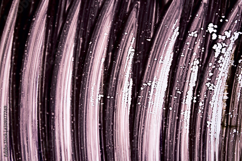 Abstract strokes of multicolored gouache on white paper for backgrounds