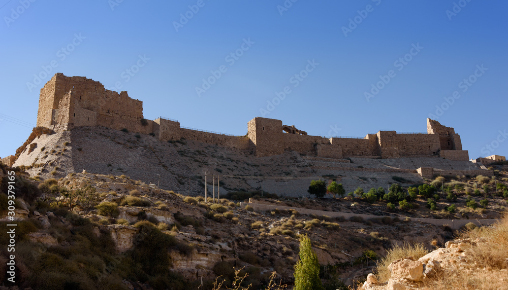 Kerak Castle, once a crusader stronghold overlooking the valley