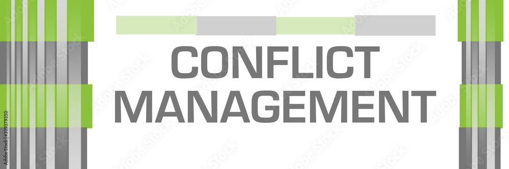 Conflict Management Green Grey Bars Both Sides 