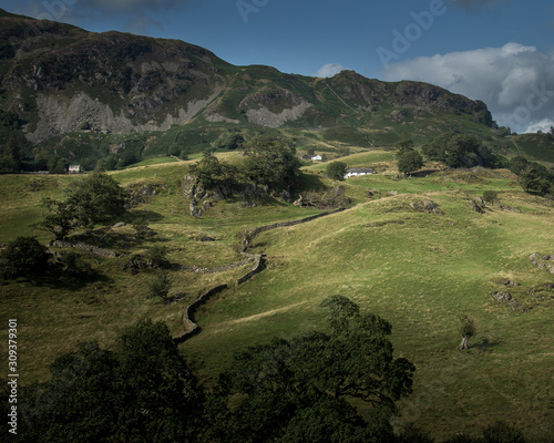 A view of the lake district from near the slate quarries