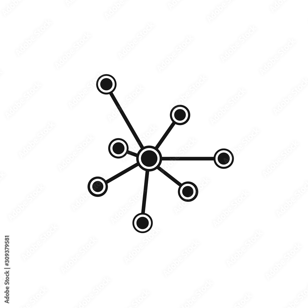 Global networking icon on white background Global networking icon on white background