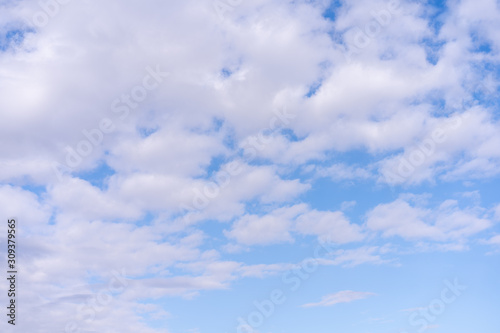 Blue cloud sky background. Nature pattern.