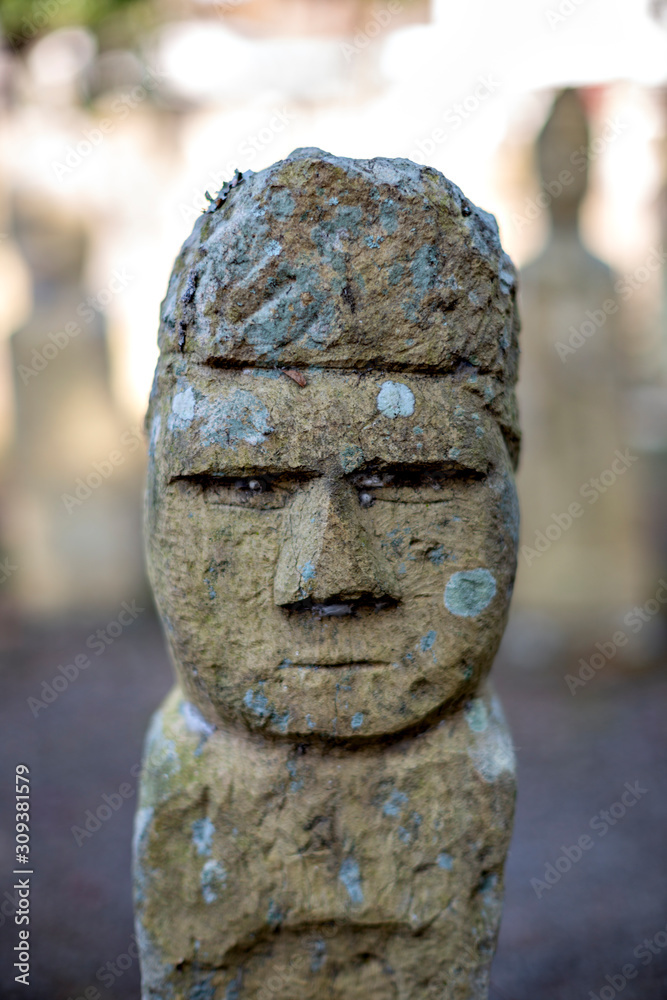 A stone image of the Buddha at Rakan-ji temple in Kasai city, Hyogo prefecture, Japan A stone image of the Buddha at Rakan-ji temple in Kasai city, Hyogo prefecture, Japan