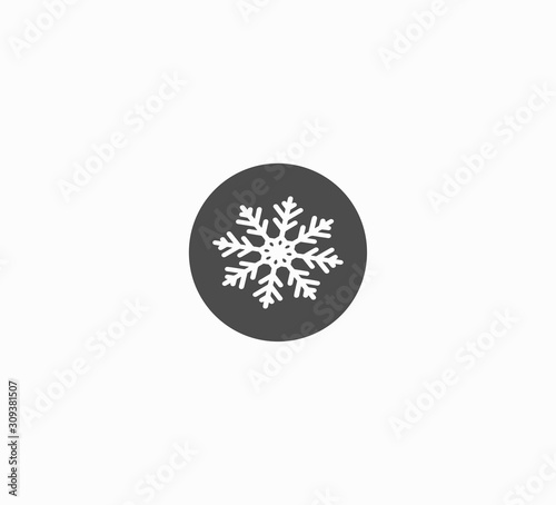 Flat design snowflake illustration vector