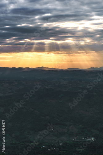 sunset over the valley © Pichitchai