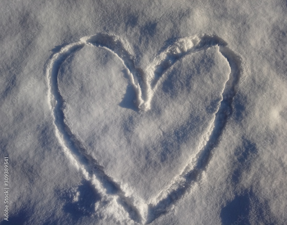 heart in the snow