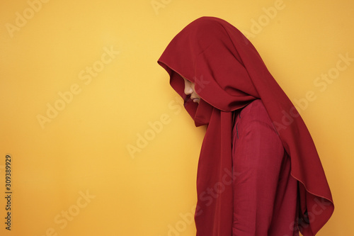 Photography Sad Asian Teenage Muslim Girl Looking Down