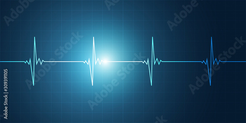 grafico, cardiologia, monitor, cuore, segnale, salute