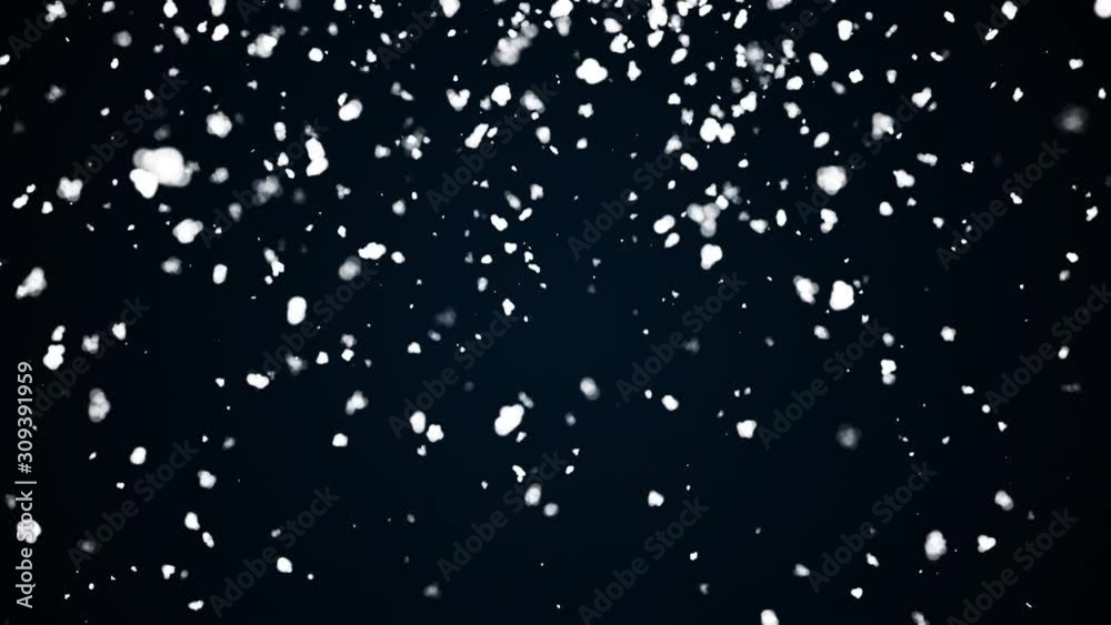 Many snowflakes with bokeh randomly slow falling in the air. Computer generated 3d rendering snow on black background Many snowflakes with bokeh randomly slow falling in the air. Computer generated 3d rendering snow on black background
