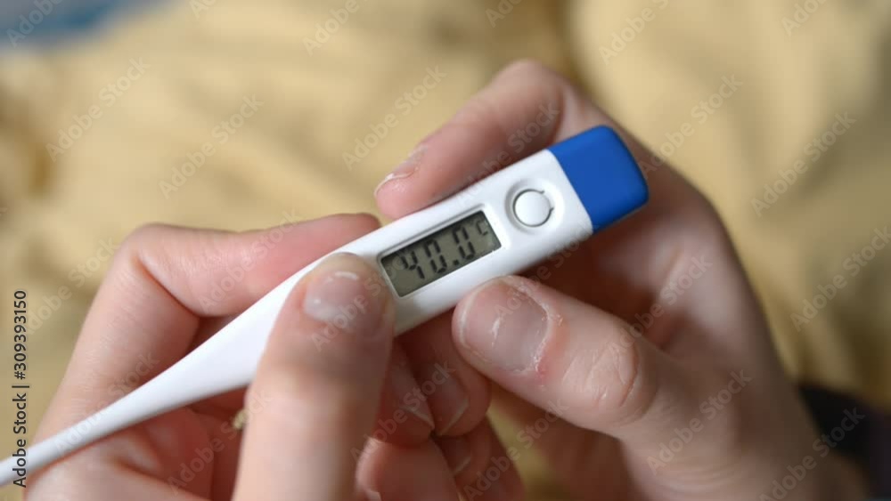 Electronic thermometer shows high temperature Electronic thermometer shows high temperature
