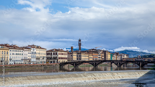 Arno River Florence City  Tuscany Italy © Alice_D