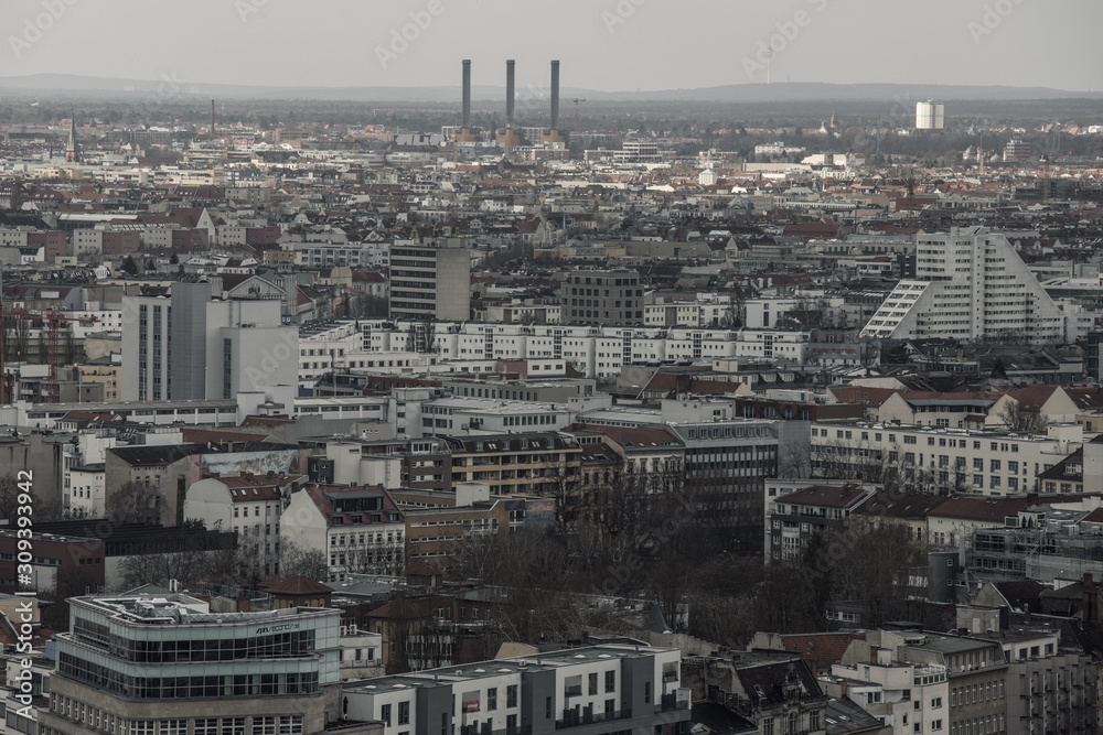 berlin citsycape germany in winter from above berlin citsycape germany in winter from above