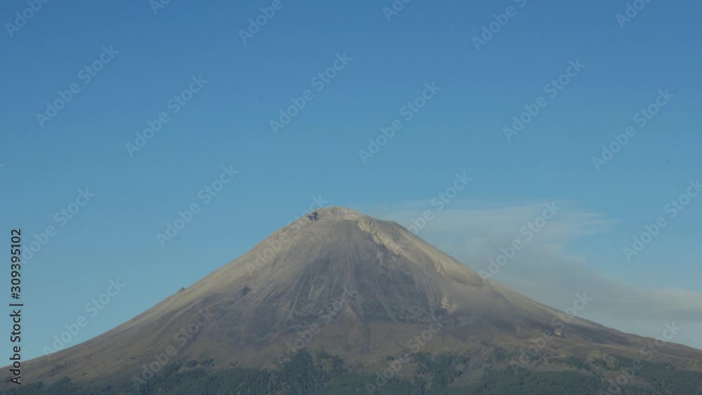 fumarole coming out of the volcano Popocatepetl crater fumarole coming out of the volcano Popocatepetl crater