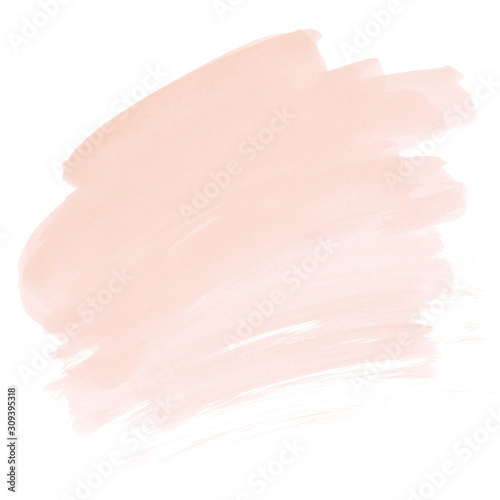 Beige watercolor stain Neutral Abstract paint texture Invitation decor Soft peach brush strokes Paint background