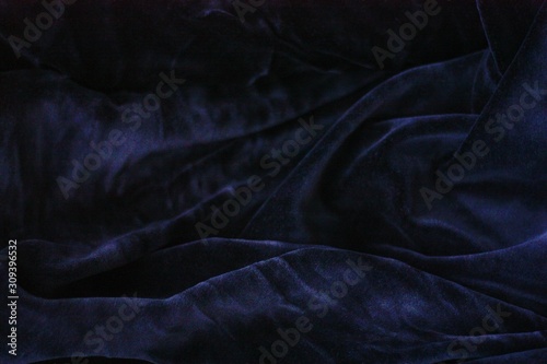 Beautiful fabric dark velvet close up view