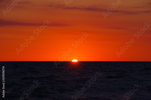 Sunrise over the ocean