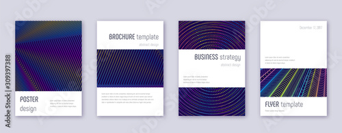 Minimalistic brochure design template set. Rainbow © Begin Again