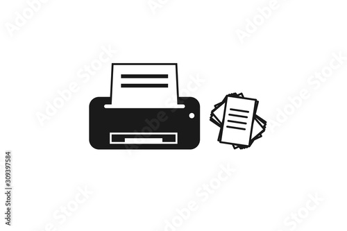 Modern printer icon vector isolated