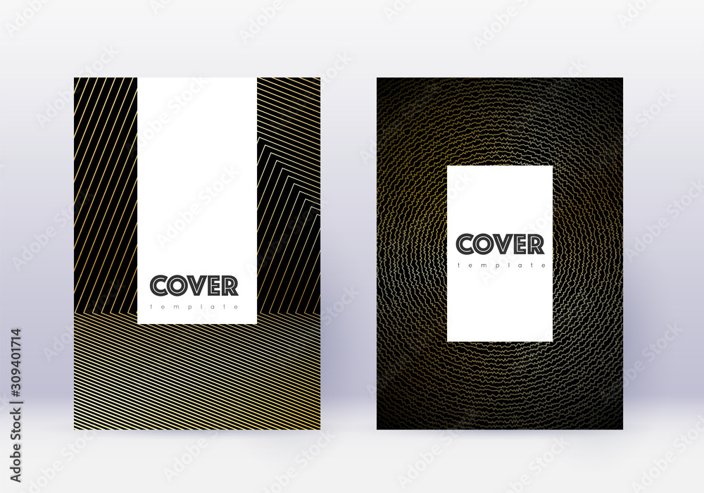 Hipster cover design template set. Gold abstract l Hipster cover design template set. Gold abstract l