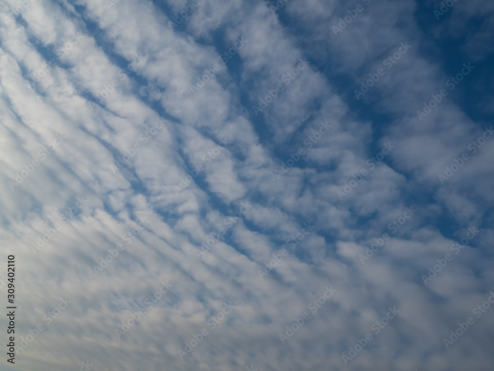 Pattern of clouds and blue sky