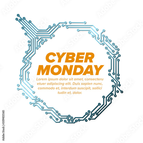 Cyber monday flyer template