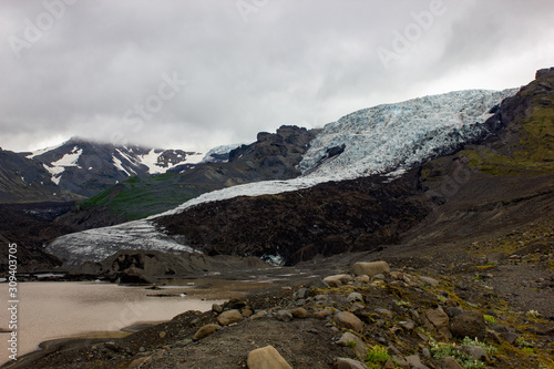 vatnajökull or vatna glacier, largest ice cap in Europe, in Iceland