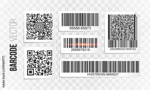 Barcode label set vector