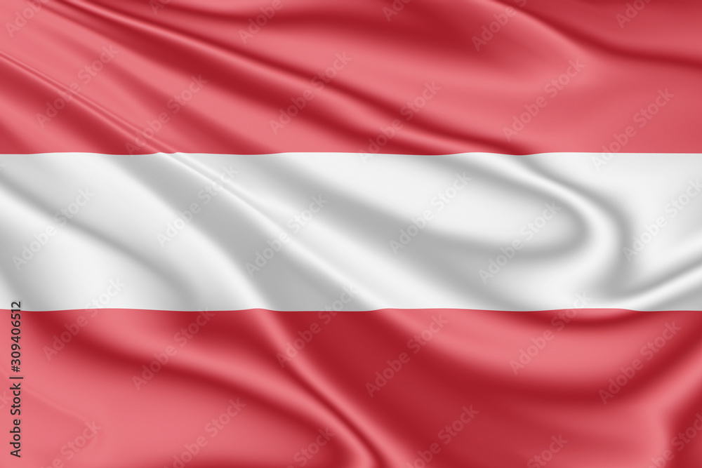 Flag of Austria floating in the wind Flag of Austria floating in the wind