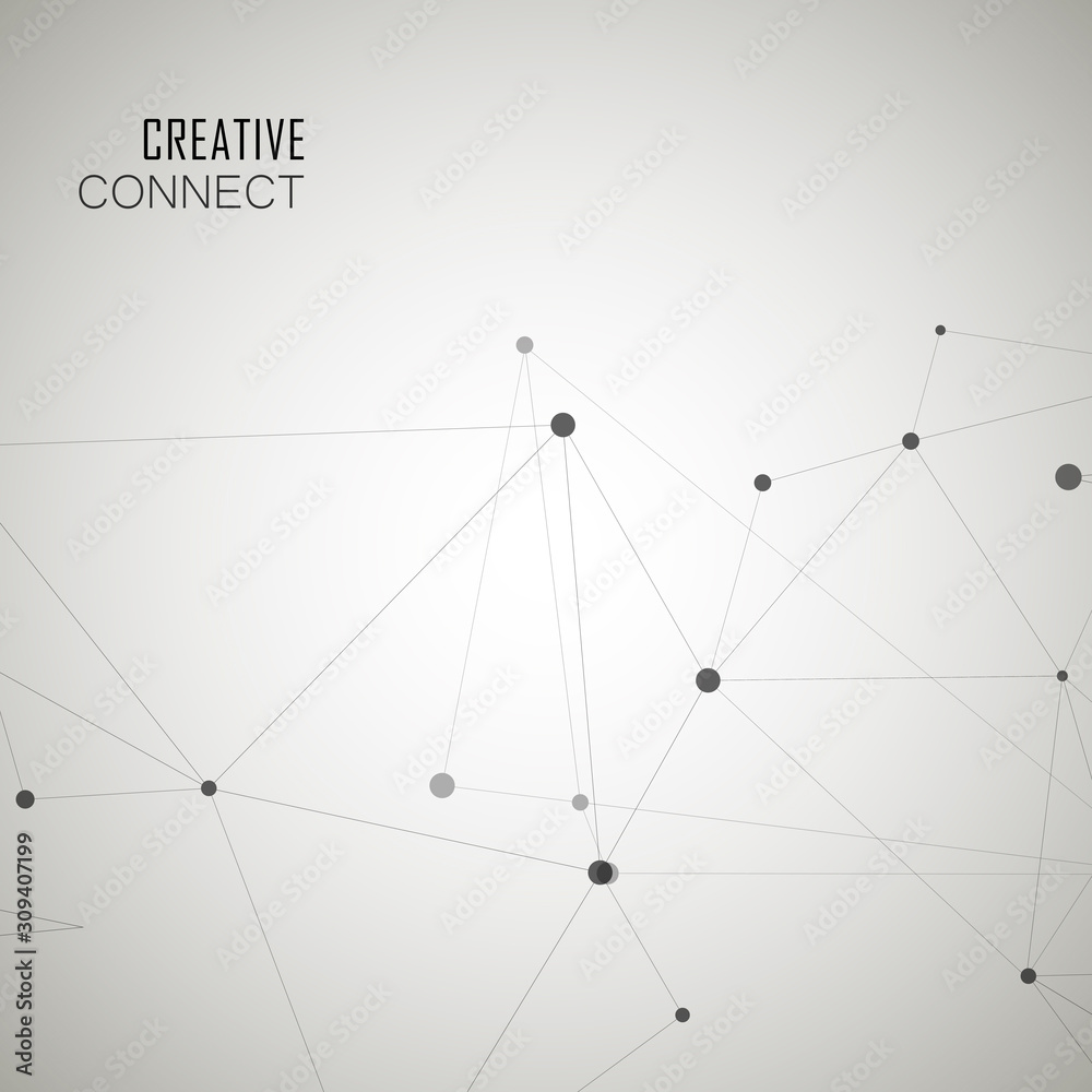 Vector modern design with connection science molecule background Vector modern design with connection science molecule background