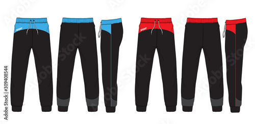 Vector illustration of Sweatpants. stock illustration	