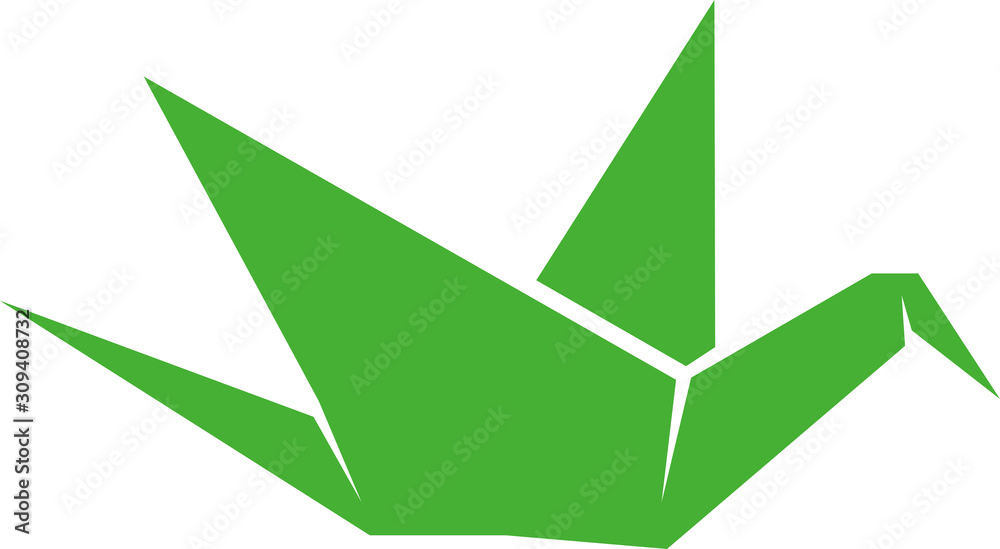 折り鶴アイコンイラスト Stock Vector Adobe Stock