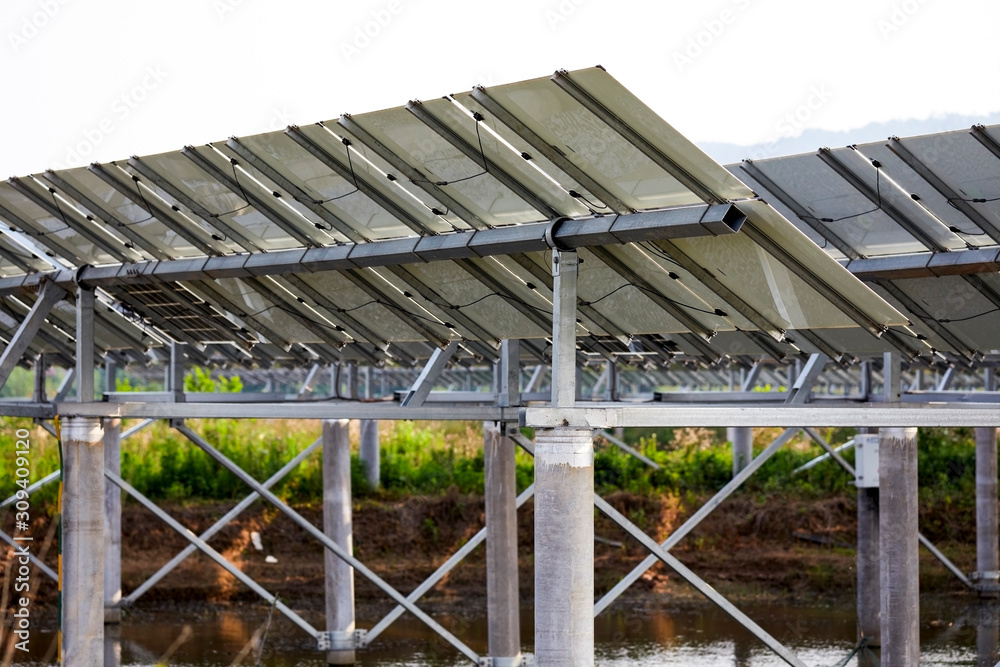 Rear view of solar photovoltaic panel Rear view of solar photovoltaic panel