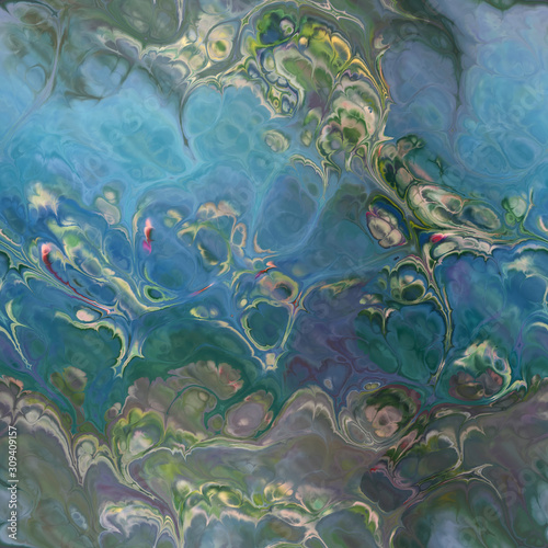 abstract monet color waterlilies watercolor seamless tile