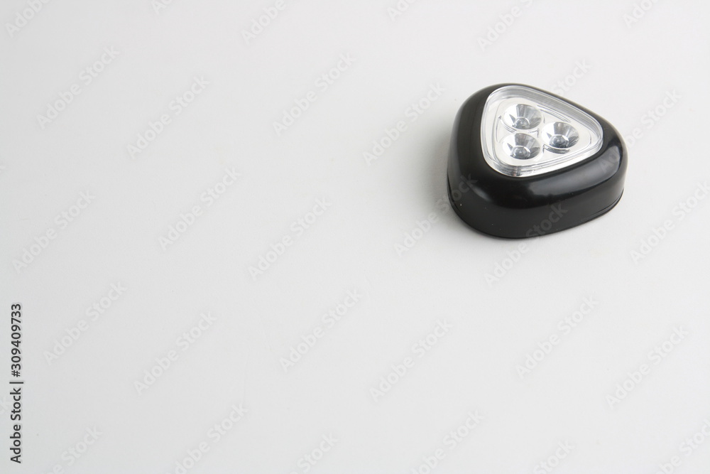 triangular black flashlight led light