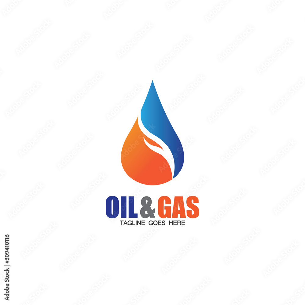 Oil and Gas logo design vector icon template Oil and Gas logo design vector icon template