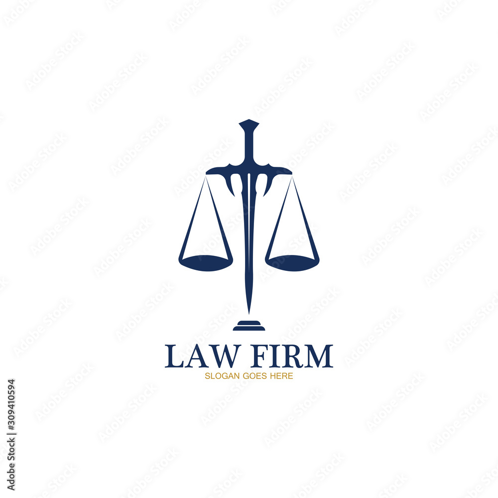 Law Firm logo and icon design template-vector Law Firm logo and icon design template-vector