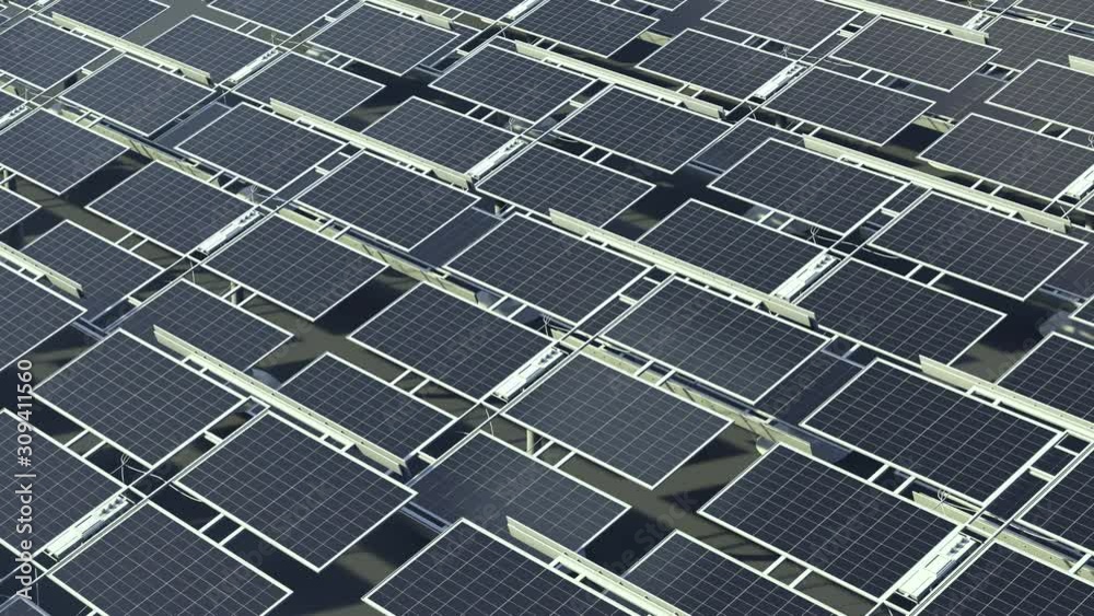 3d render of infinite camera panning above solar panels. Alternative energy concept. 3d render of infinite camera panning above solar panels. Alternative energy concept.