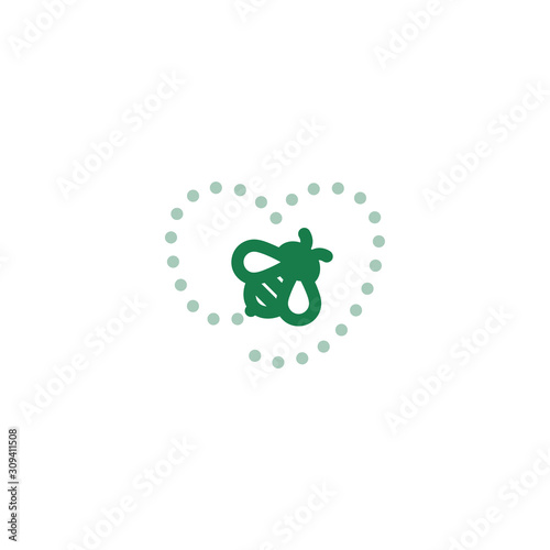 Green Regenerative Vector Illustration of Animal Welfare Insects and Bee