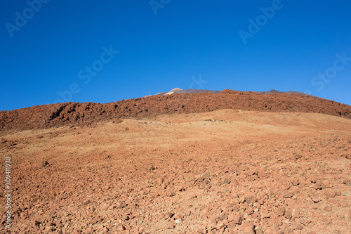 climbing the teide volcano landscape from above