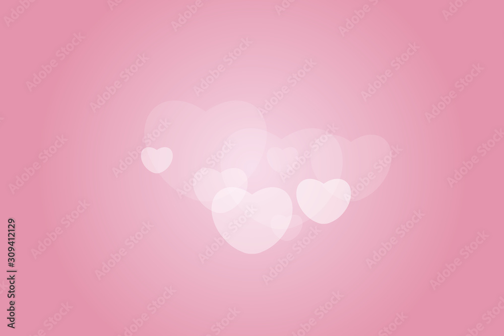Abstract pink heart on a pink background. Valentine's day background with pink hearts. Love concept